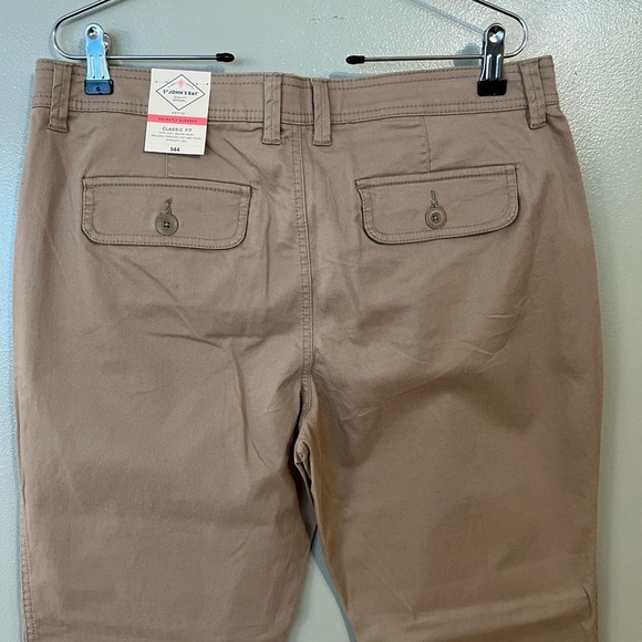 St John Bay Womens Heritage Khaki Beige Straight Leg Pants  Casual 14P NWT - Picture 13 of 13